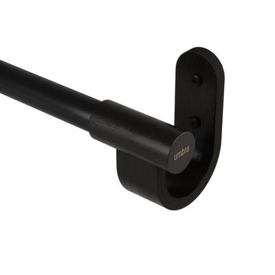 Umbra Bellwood Matte Black Expandable 1" Curtain Rod - 42"-120" | Tringle à rideaux extensible Bellwood de Umbra noir mat de 1 po - 42 po à 120 po