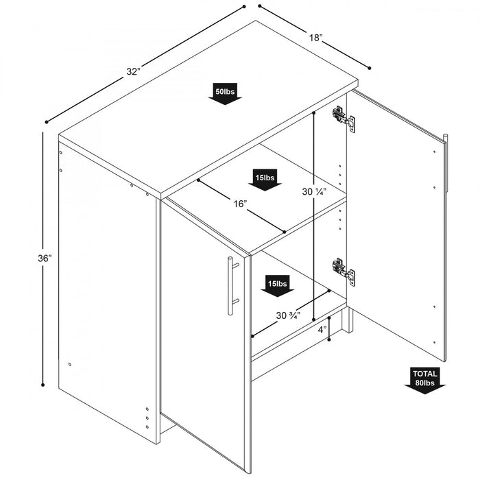 Elite 32\" Cabinet - Black