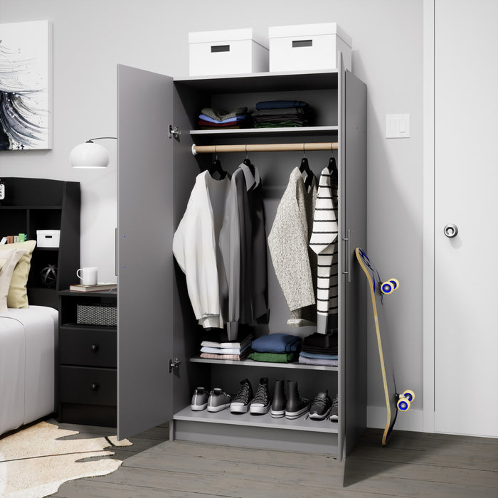 Elite Wardrobe Cabinet - Grey