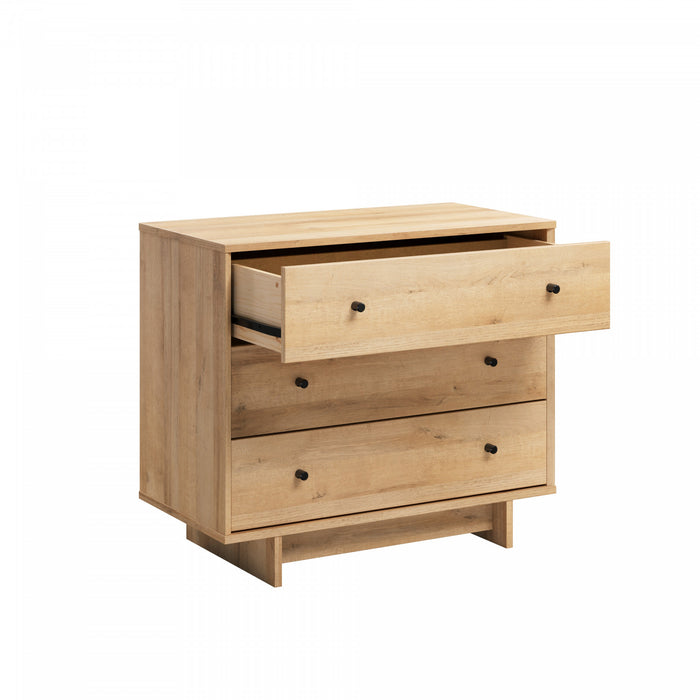 Prepac Finnley 3-Drawer Nightstand - Natural Oak