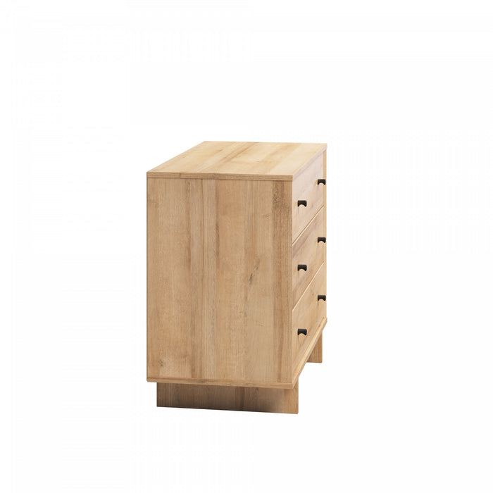 Prepac Finnley 3-Drawer Nightstand - Natural Oak