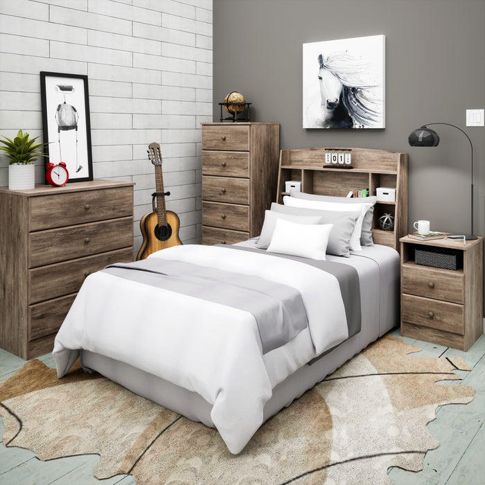 Astrid 6-Drawer Tall Chest - Drifted Grey