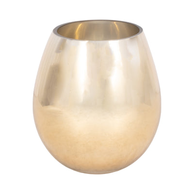 Glass 8" Metallic Vase - Gold|Vase de 8 po en verre d’aspect métallique - doré