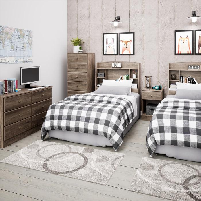 Astrid 6-Drawer Tall Chest - Drifted Grey