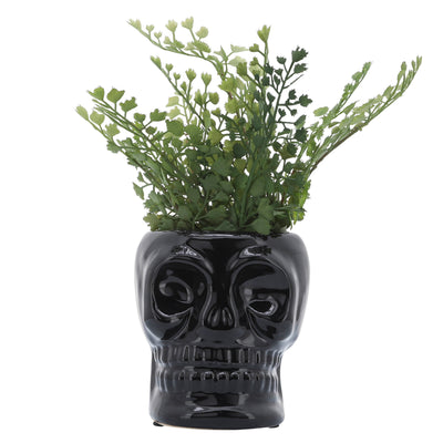 Ceramic 5" Skull Vase - Black|Vase crâne de 5 po en céramique - noir