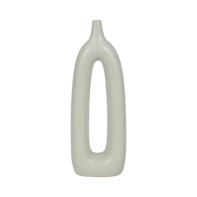 Ceramic 14" Open Cut-Out Vase - Sage Green|Vase de 14 po en céramique avec découpe - vert sauge