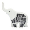 Ceramic 7\" Elephant Decor - Black and White
