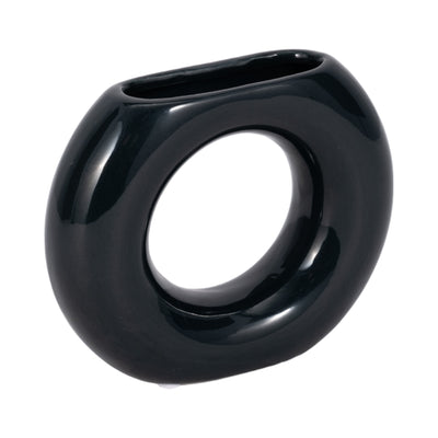 Ceramic 5" Donut Vase - Navy|Vase de 5 po en céramique en forme de beigne - bleu marine