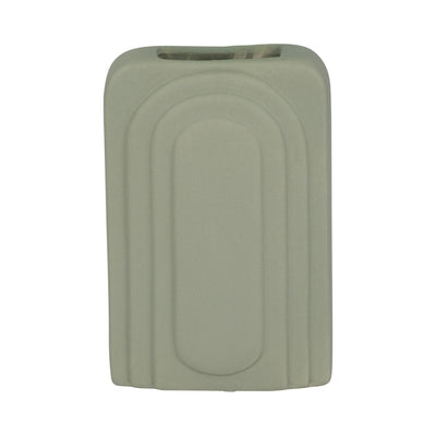 Dolomite 7" Rectangular Vase - Dark Sage|Vase rectangulaire de 7 po en dolomite - sauge foncé