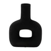 Dolomite 8\" Open Cut Vase - Black