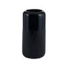 Ceramic 10\" Grooved Vase - Navy Blue