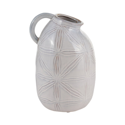 Ceramic 8" Tribal Pitcher - Ivory|Cruche de 8 po en céramique à motif tribal - ivoire