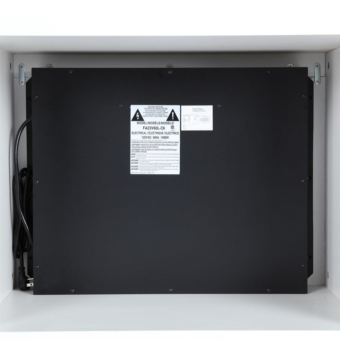 Ameriwood Home Lumina Electric Fireplace TV Stand for TVs up to 70\" - White