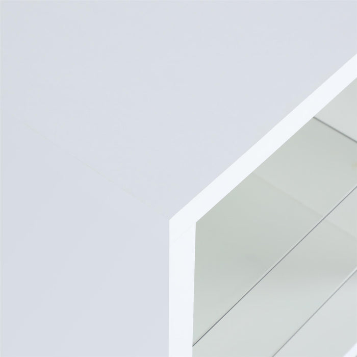 Ameriwood Home Lumina Electric Fireplace TV Stand for TVs up to 70\" - White