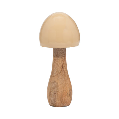 Wood 8" Coned Mushroom - Ivory|Champignon conique de 8 po en bois - ivoire