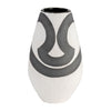 Stoneware 11\" Noir Vase - Black and White