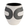 Stoneware 8\" Noir Vase - Black and White