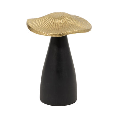 Metal 6" Mushroom Decor - Black and Gold|Champignon décoratif de 6 po en métal - noir et doré