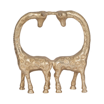 Metal 10" Giraffe Couple - Gold|Couple de girafes de 10 po en métal - doré