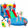 Qaba 13.6 X 6.7ft Bouncy Castle For Kids, 4 In 1 Inflatable Bounce House With Water Slide, Basketball Hoop, Ball Pit, Blower, Carry Bag, Indoor & Outdoor Bouncer For Ages 3-8