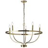 Dainolite Cesar 5 Light Chandelier Aged Brass Lamp
