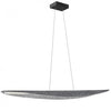 Dainolite Pinkerton Horizontal Pendant 30w Matte Black Grey Felt Shade Lamp