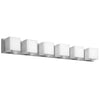 Dainolite Verona 6 Light Vanity Light Polished Chrome Finish Frosted Glass Shade Lamp