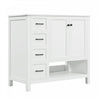 Oakmere 36 Inch Single Sink Bathroom Vanity with Two Doors and Two Drawers, White