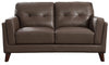 Hydeline Rowan Leather Loveseat - Brown