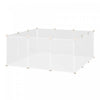Pawhut Pet Puppy Dog Playpen, Portable Diy Catio Small Animal Cage For Bunny Chinchilla Guinea Pig Indoor Outdoor, 12 Panel, 17.7 X 13.8 Inch