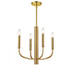 Dainolite Eleanor 4 Light Chandelier Aged Brass Lamp