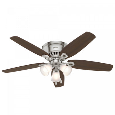Builder Low Profile Ceiling Fan with Light Fixture - Grey | Ventilateur de plafond à profil bas du constructeur avec luminaire - Gris