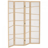 HOMCOM Folding Room Divider, 4 Panel Privacy Screen, Natural Wood