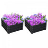 Outsunny 2' X 2' X 1' 2-pieces Raised Garden Bed With Color Steel Frame For Vegetables, Flowers, Herbs, Grey