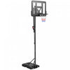 Soozier 7.7-10ft Portable Basketball Hoop With 43'' Shatterproof Backboard