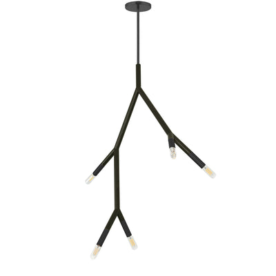 Dainolite Morgan 5 Light Pendant Matte Black Finish Lamp|Luminaire suspendu Morgan de Dainolite avec fini noir mat et 5 ampoules