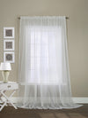 Habitat Voile White Rod Pocket Curtain Panel - 112 x 84