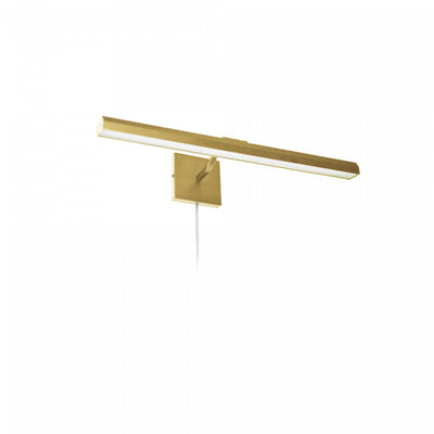 Dainolite Leonardo 24" Picture Light 30w Aged Brass With Frosted Glass Diffuser Lamp|Lampe pour affichage d’image Leonardo de Dainolite de 24 po en verre givré qui diffuse la lumière, avec fini laiton vieilli et ampoule de 30 W