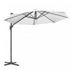 Outsunny ⌀ 9.6' Patio Hanging Offset Umbrella Aluminum Pole, 360° Rotation