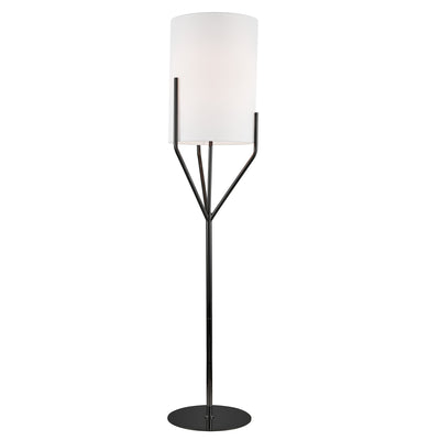 Dainolite Khloe 1 Light Floor Lamp Matte Black White Shade|Lampe à pied Khloe de Dainolite avec abat-jour blanc, fini noir mat et 1 ampoule