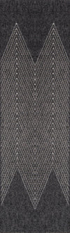 Raven Contemporary 2'0\" x 6'0\" Runner Rug in Grey Indoor Area Rug