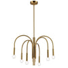 Dainolite Callway 6 Light Chandelier Aged Brass Lamp