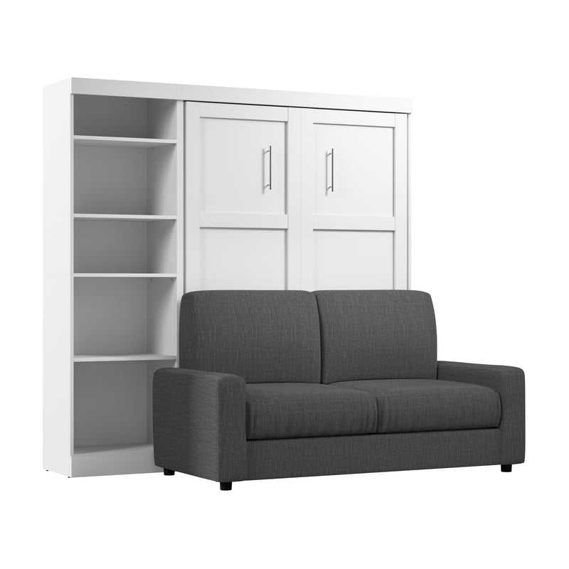 Bestar Pur 5Shelf Full Murphy Bed with Sofa White The Brick