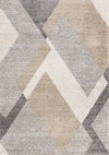 Maverick White Beige Grey Modern Plush Area Rug - 7'10\" x 11'2\"