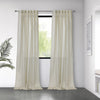Habitat Bolton Linen Light Filtering Dual Header Curtain Panel - 52 x 84