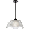 Dainolite Passion 1 Light Pendant Matte Black Frosted Acrylic Diffuser Lamp