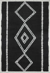 Zelda Contemporary 9'10\" x 12'10\" Area Rug in Black Indoor Area Rug