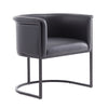 Manhattan Comfort Cosmopolitan Faux Leather Dining Chair - Black