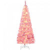 Homcom 6ft Snow Flocked Artificial Christmas Tree W/ Led Light