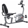Soozier Recumbent Exercise Bike Indoor Magnetic Fitness Training Bike Stationary Workout Cycling Bike With 8 Adjustable Resistance, Pad Holder Bottle Holder Lcd Monitor, Grey